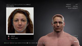 WWE 2K17 custom wrestler face photo