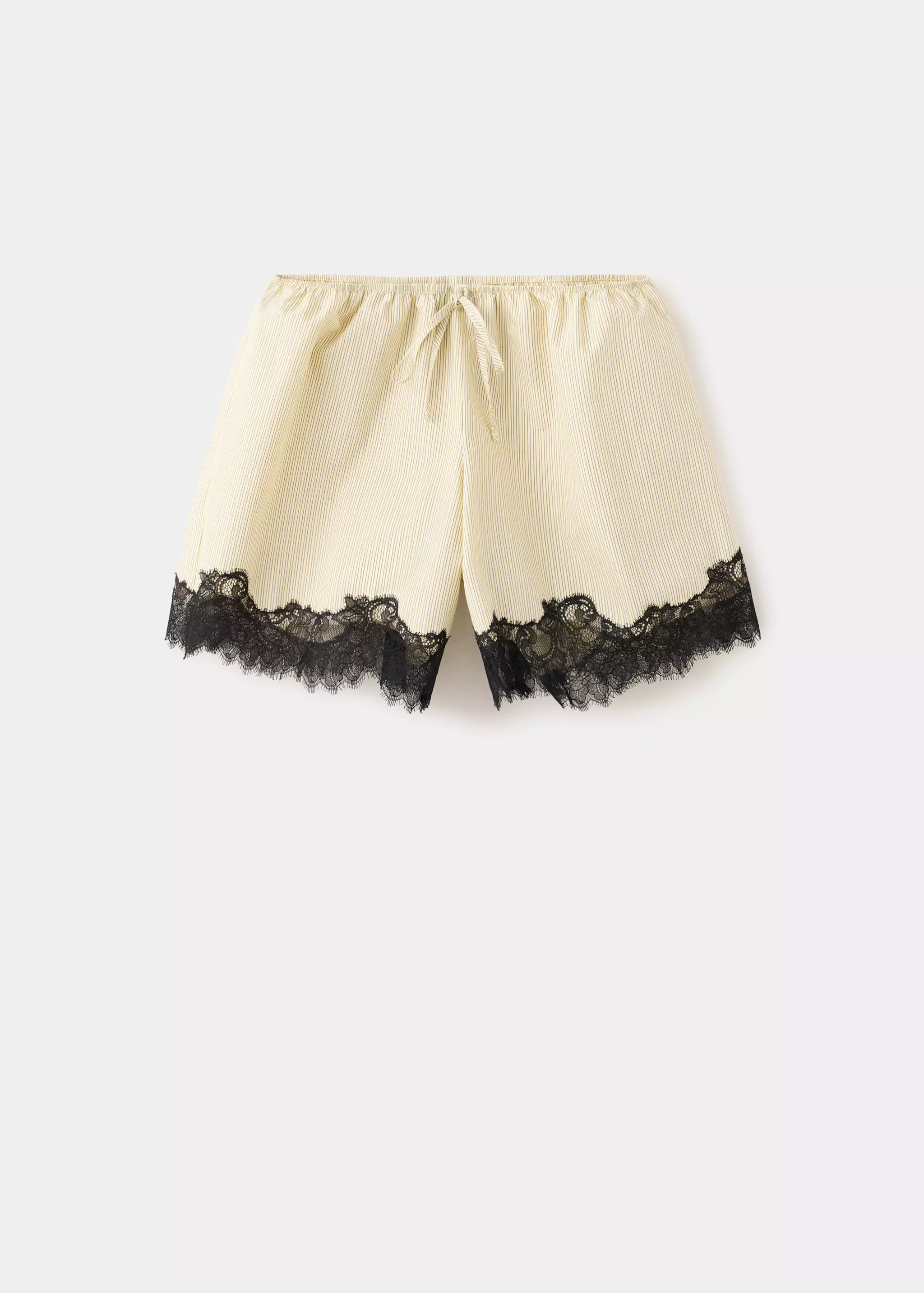 Striped Lace Shorts - Women | Mango Usa