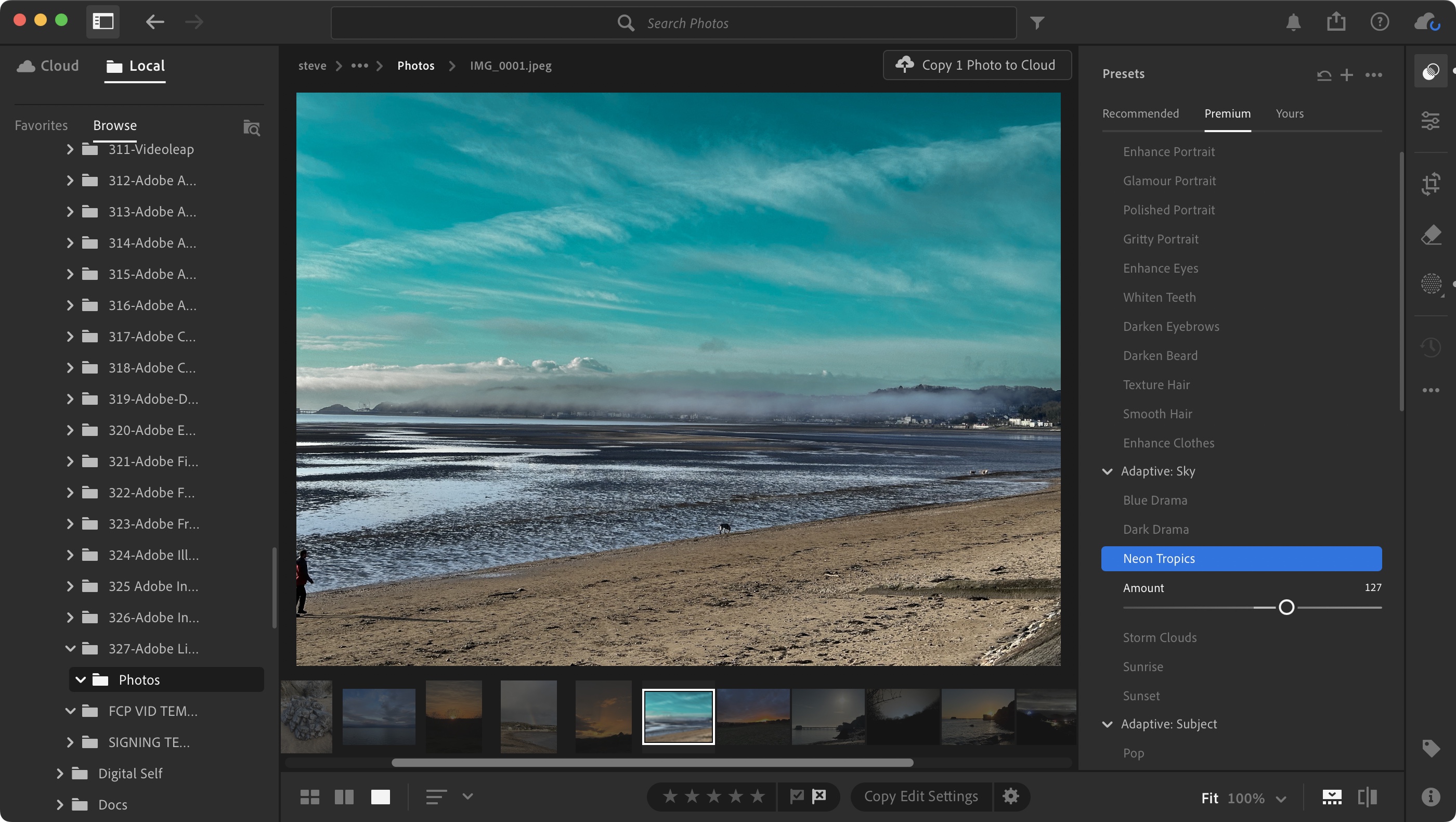 Adobe Lightroom during our review