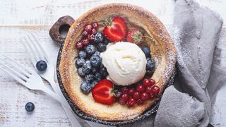 Yorkshire pudding with ice-cream