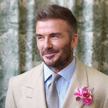 David Beckham at Chelsea Flower Show.