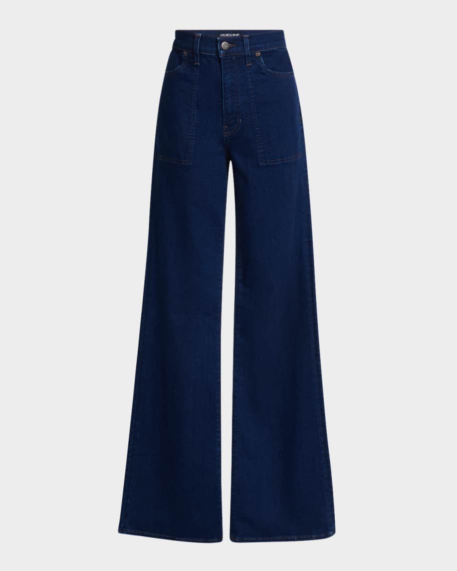 Crosbie Wide-Leg Jeans With Patch Pockets
