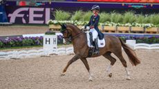Charlotte Dujardin and Imhotep sit in second in the World Dressage Championships results on the second day of the grand prix