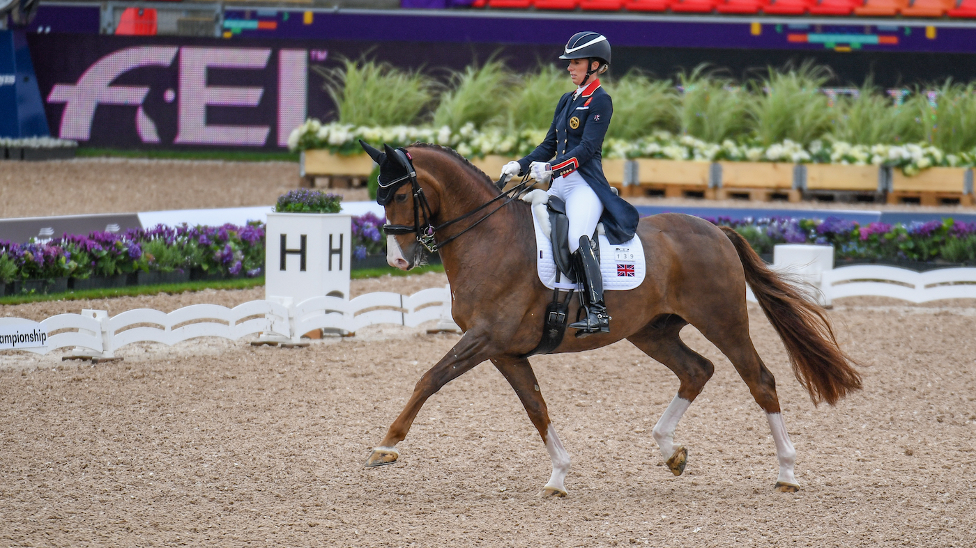 Charlotte Dujardin and Imhotep sit in second in the World Dressage Championships results on the second day of the grand prix