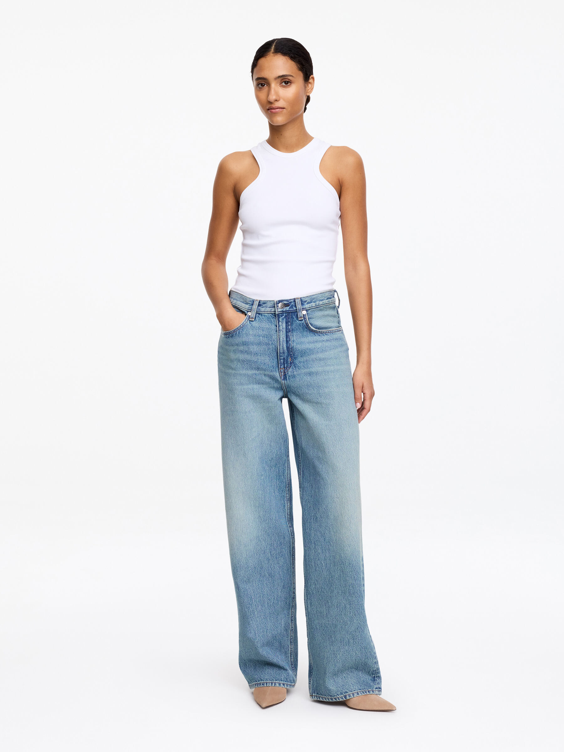 Coral Wide Jeans &ndash; Light Blue &ndash; Women &ndash; Arket Gb