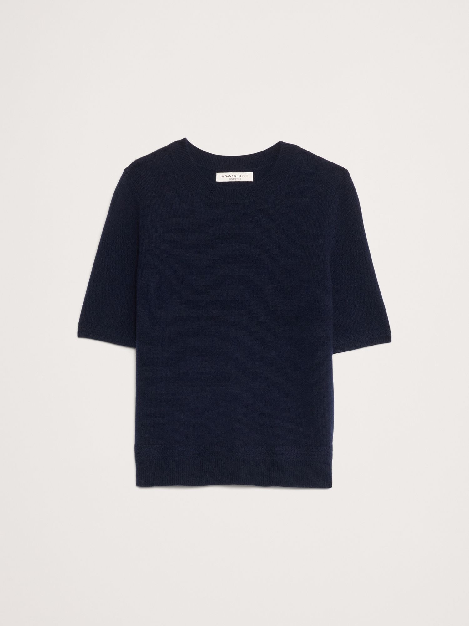 Lightweight Cashmere Short-Sleeve Sweater