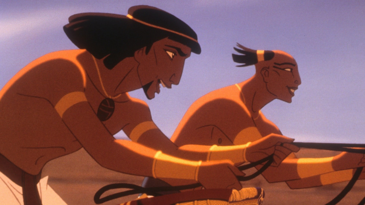 A chariot race from The Prince of Egypt