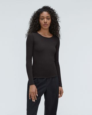 The Luxe Rib Long-Sleeve Crew