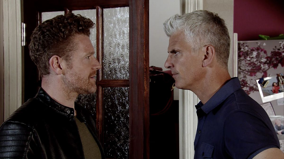 Robert Preston with Jed in Coronation Street