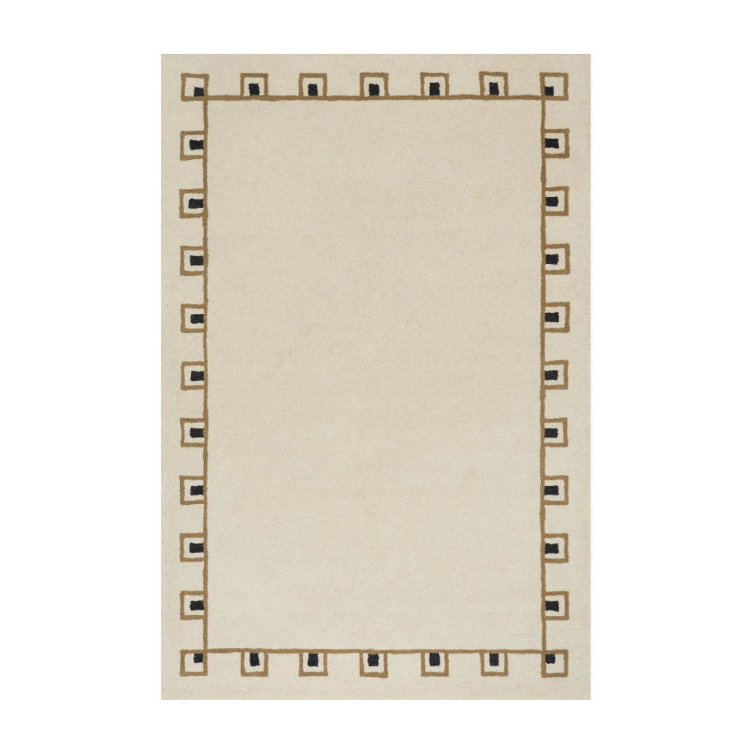 Rugs USA, Yves Bordered Wool Cozy Rug
