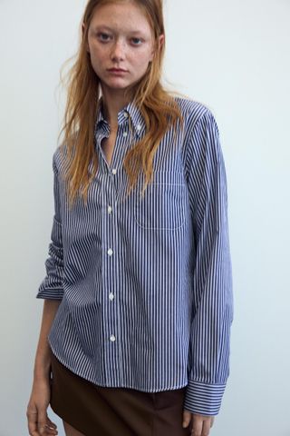 Striped Regular Fit Poplin Shirt