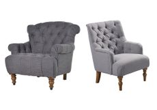 grey armchair