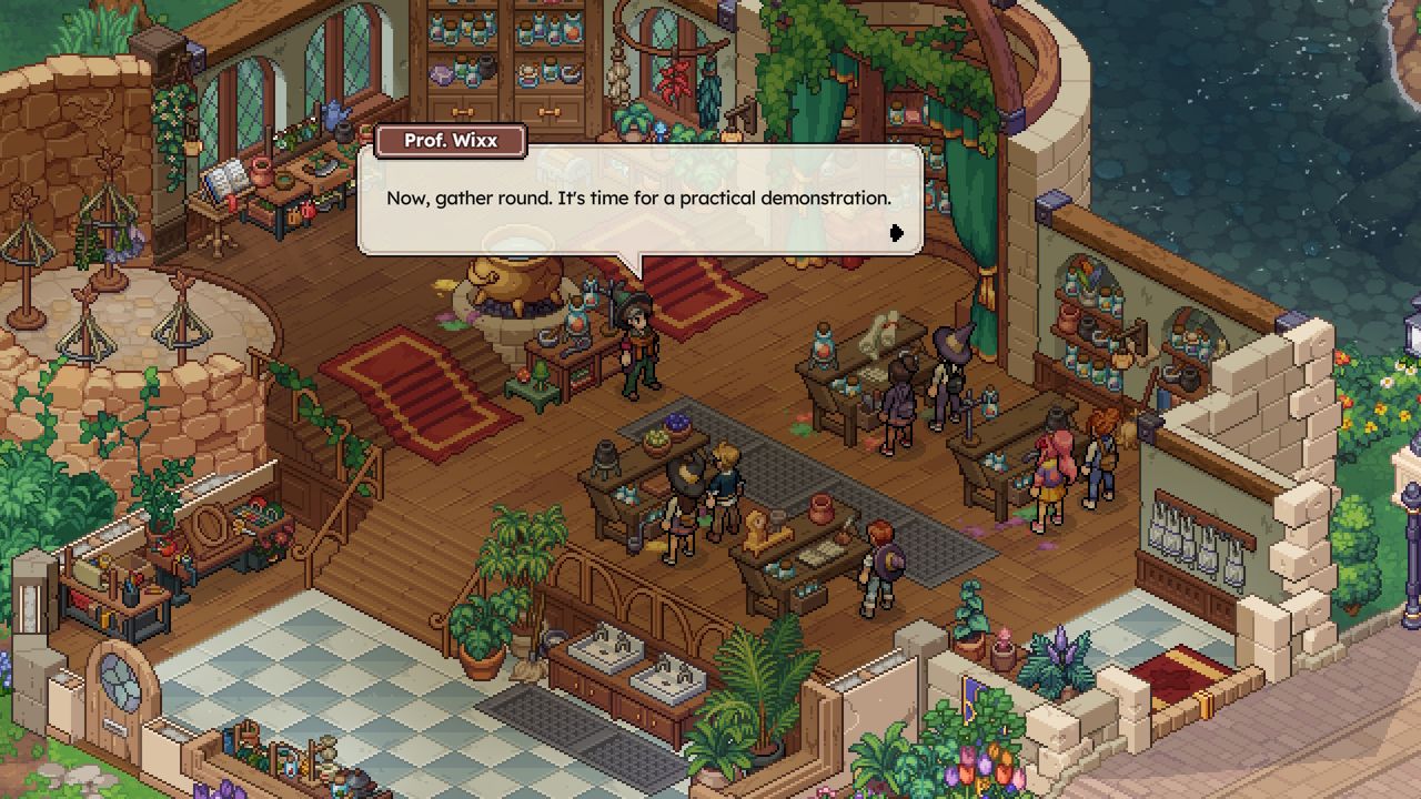 Professor teaching in Witchbrook
