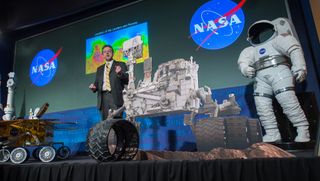 Jim Green Speaks at Curiosity Rover's First Anniversary Event