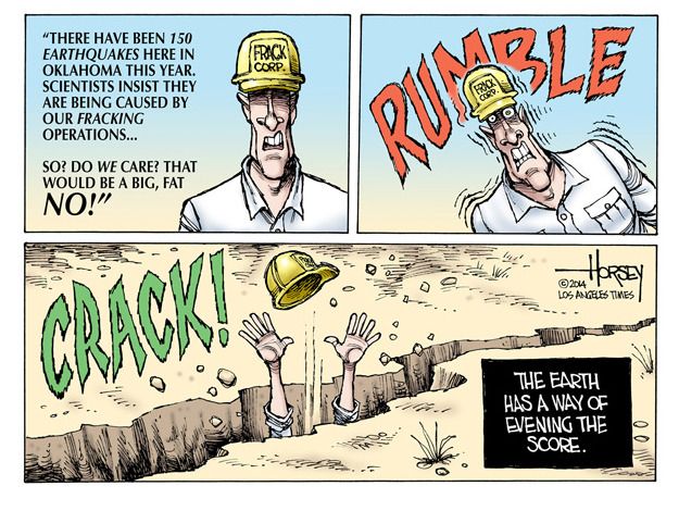 Editorial cartoon fracking