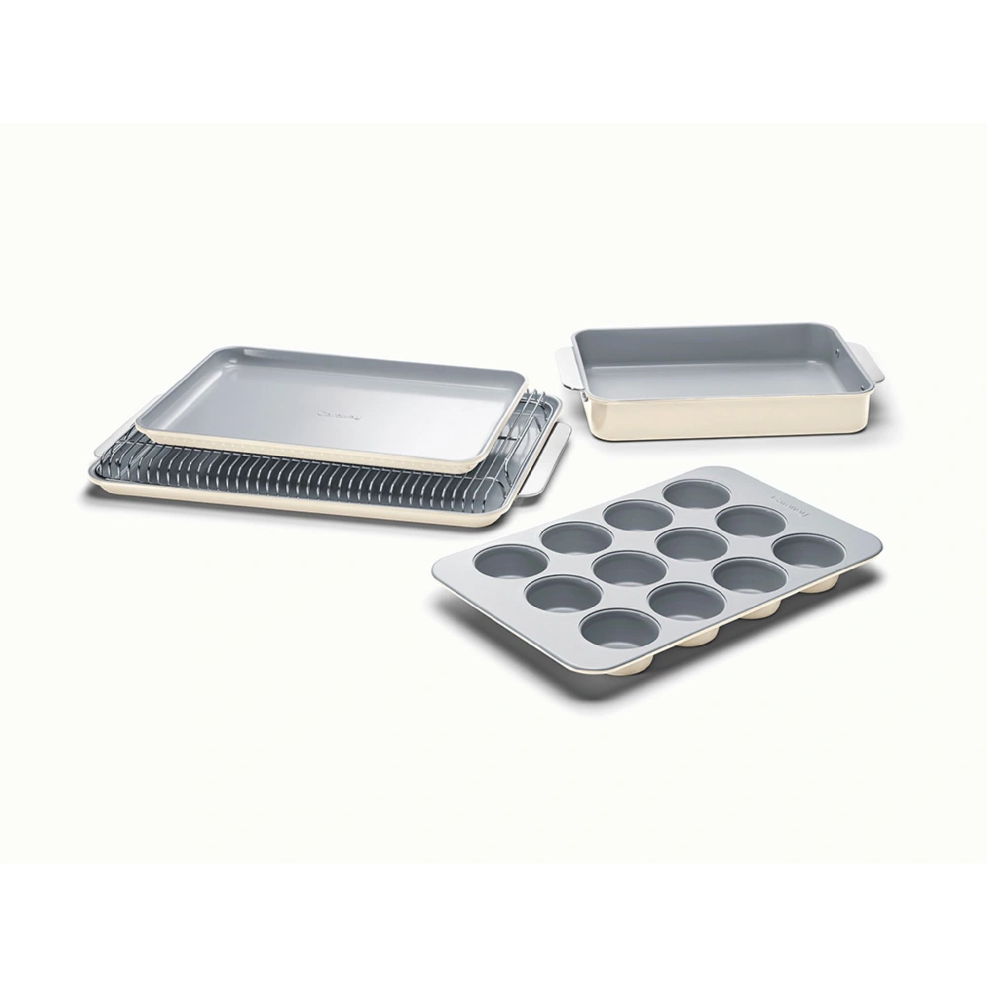 Cream six-piece bakeware set