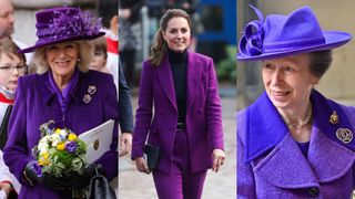 Duchess Camilla's Commonwealth Day look echoes other royal purple outfits