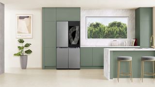 Samsung Bespoke 4-Door Flex AI Refrigerator in kitchen