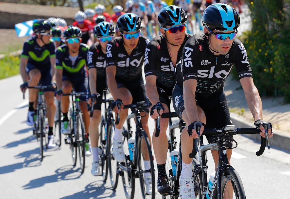Team Sky lined up for Chris Froome at Volta Catalunya