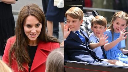 Kate Middleton reveals George, Charlotte, and Louis' unfiltered reaction to old photos of her with Prince William