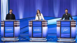 Chris Distefano, Natalie Morales and Corbin Bleu on Celebrity Jeopardy