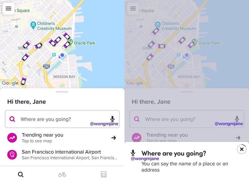 Lyft Voice Search