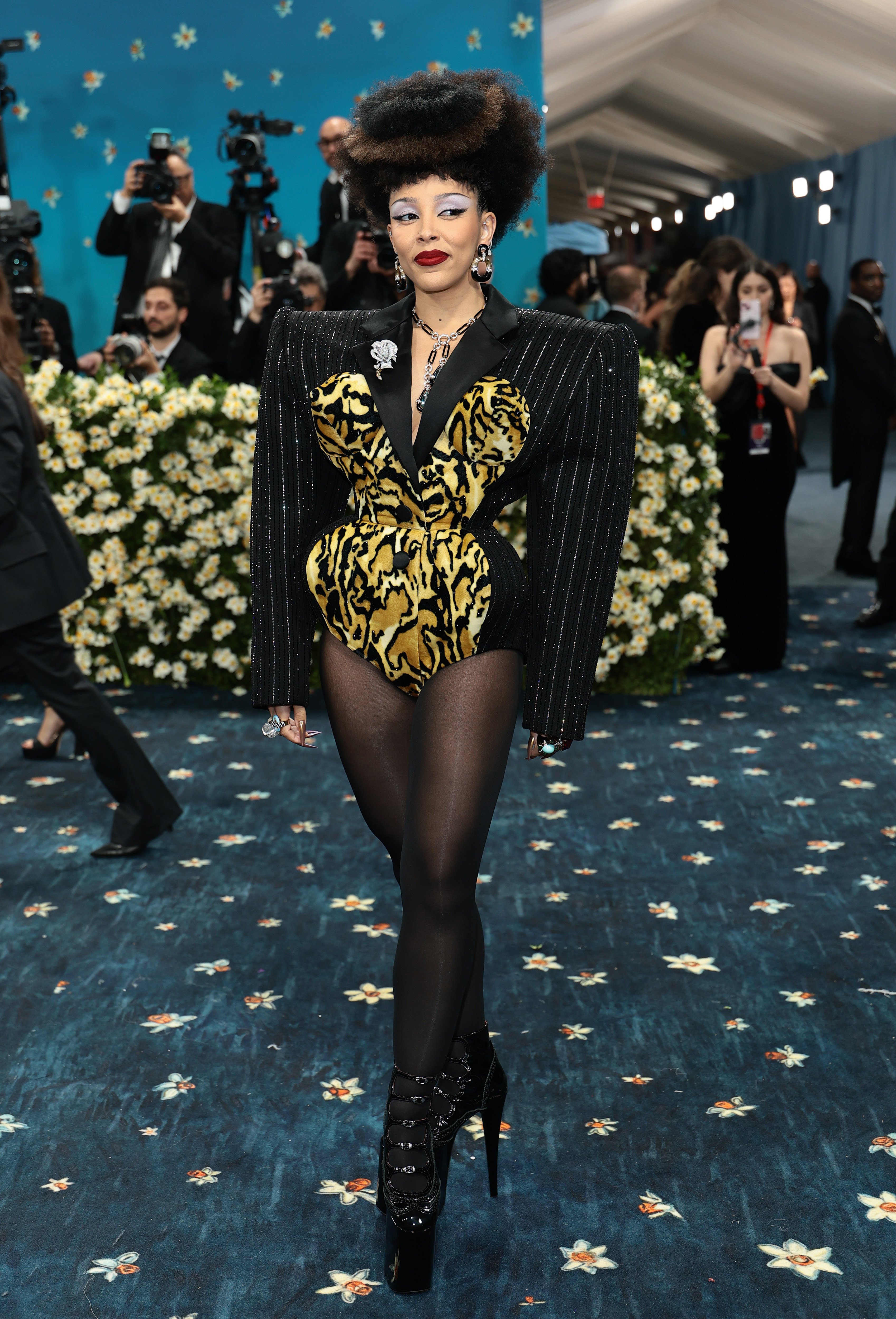 Doja Cat attends the 2025 Met Gala Celebrating "Superfine: Tailoring Black Style" at Metropolitan Museum of Art on May 05, 2025 in New York City. (Photo by Dimitrios Kambouris/Getty Images for The Met Museum/Vogue)