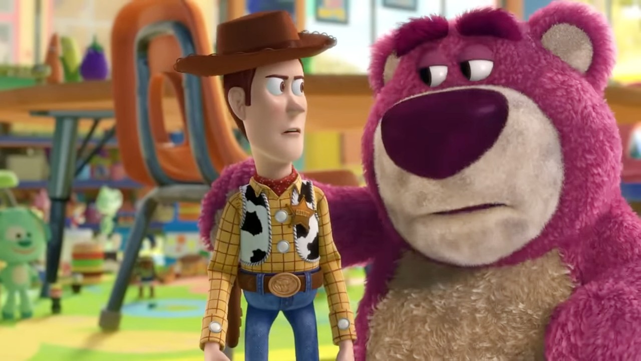 Woody and Lotso in Toy Story 3