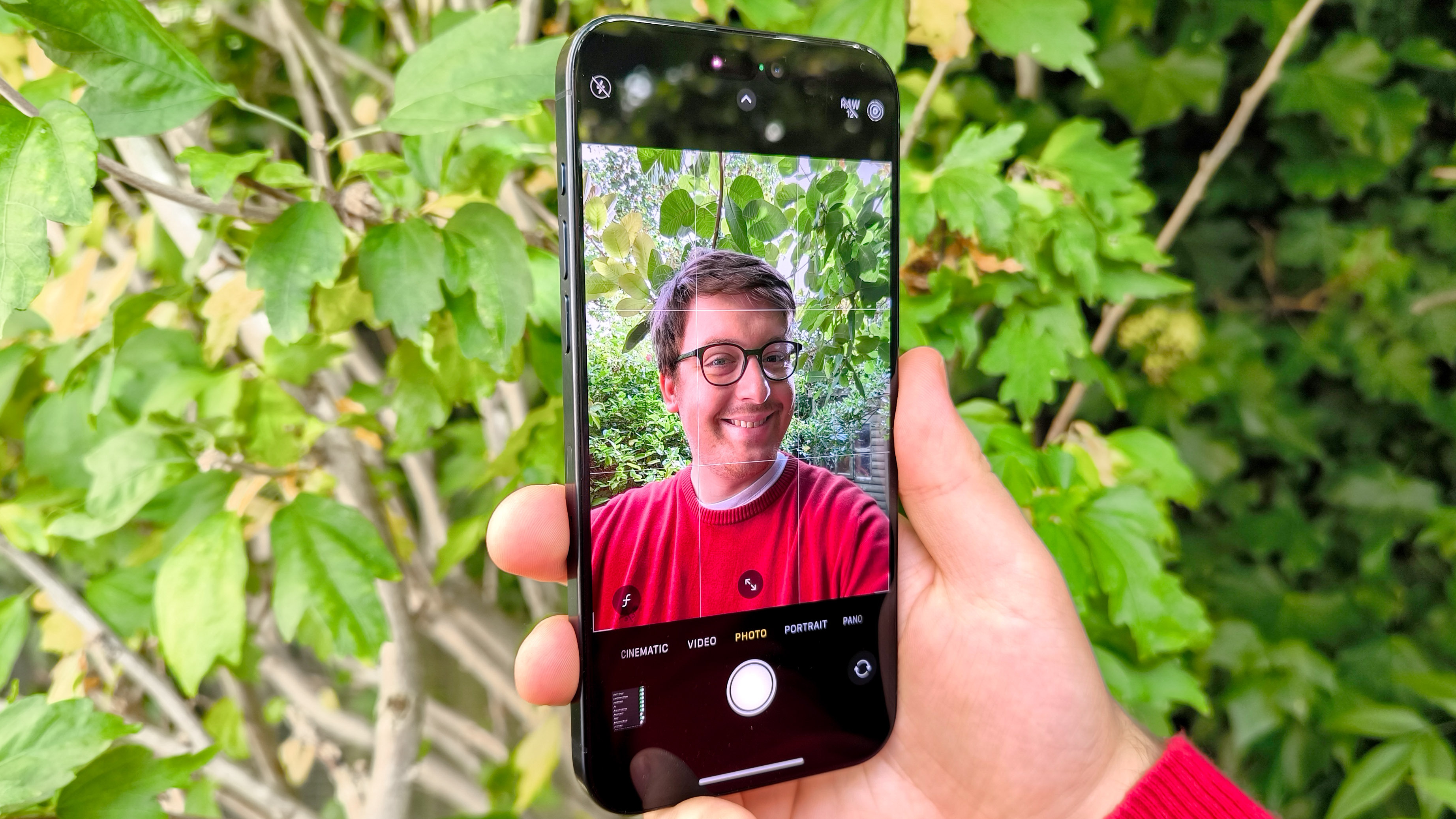 iPhone 15 Pro Max taking a selfie