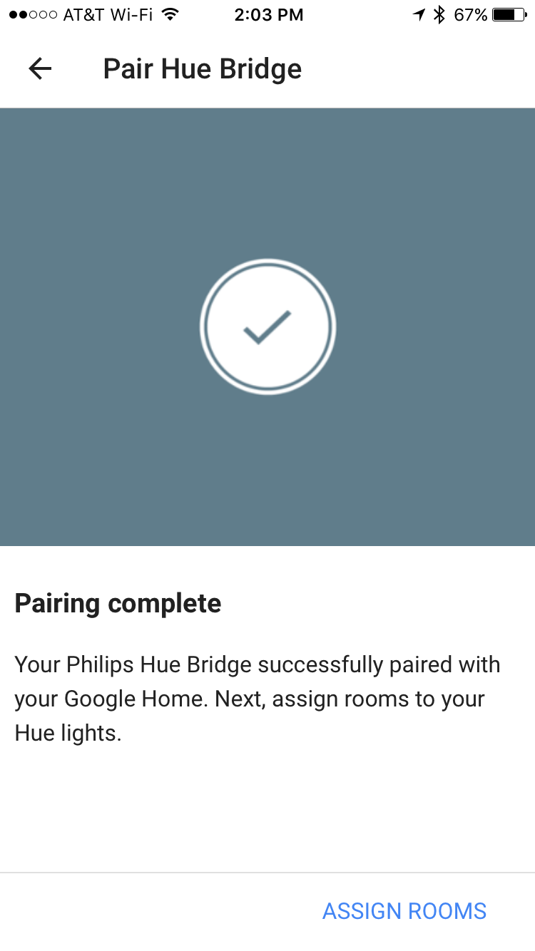 pair hue with google home