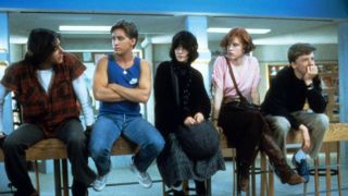 Judd Nelson, Emilio Estevez, Ally Sheedy, Molly Ringwald and Anthony Michael Hall in The Breakfast Club