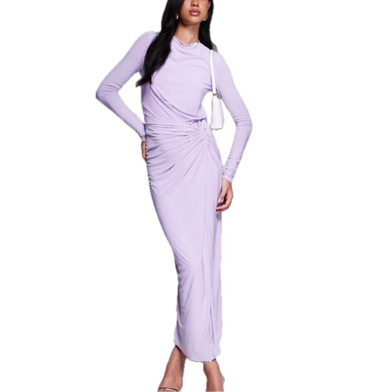 Daska, Twist Front Dress in Lilac