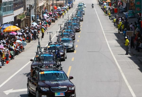 The team car provided by Skoda