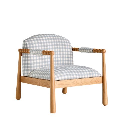 Pippa Accent Chair (Blue Gingham)