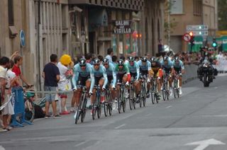 Omega Pharma - Quickstep during the opening TTT at the Vuelta a Espana