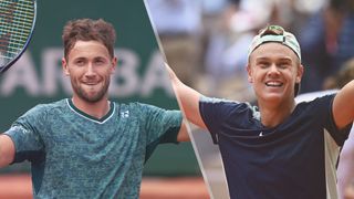 Casper Ruud and Holger Rune at the French Open 2022