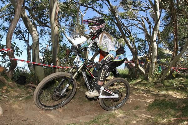 Shelly Flood in third in the elite women's race