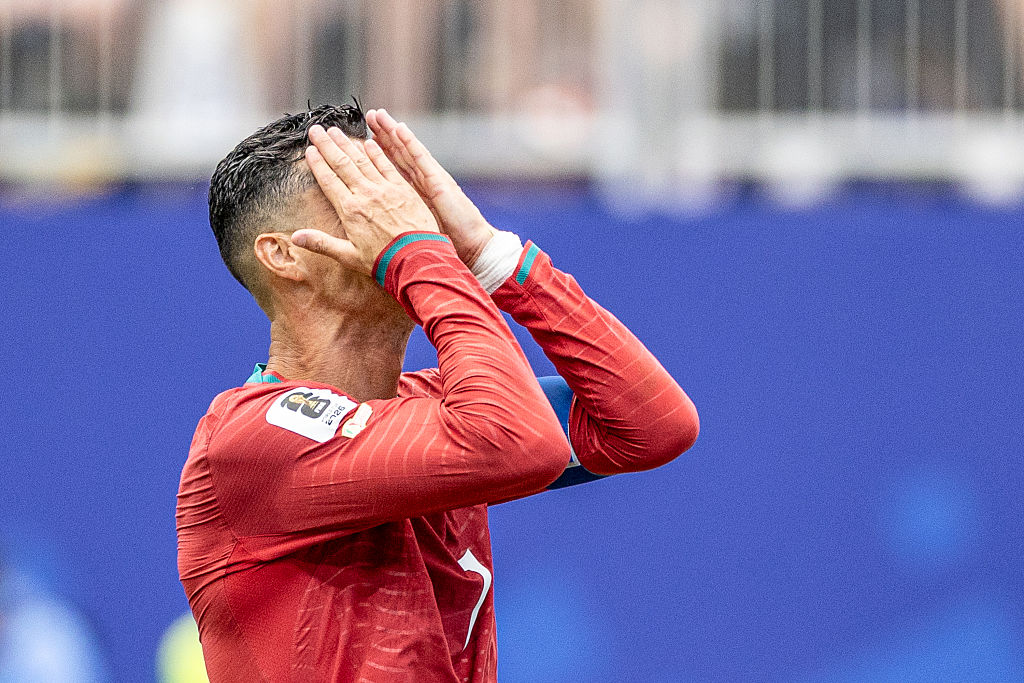Cristiano Ronaldo cut a frustrated figure against DR Congo