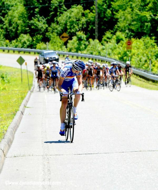 Russell Hampton (Raleigh-GAC) was the final breakaway rider to be caught