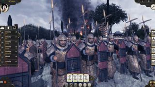 A screenshot of an army getting ready for battle during one of the best 4X games, Oriental Empires.