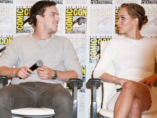 Jennifer Lawrence and Nicholas Hoult at the Comic Con convention