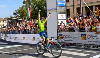 023 UCI Gravel World Championships - Elite Men - Provincia di Treviso, Veneto, Italy - Matej Mohoric of Slovenia wins the 2023 Men’s Elite UCI Gravel World Championships