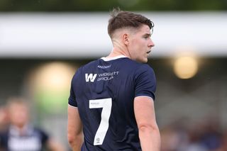 Kevin Nisbet of Millwall during the pre-season friendly match between Sutton United and Millwall at Gander Green Lane on July 18, 2023 in Sutton, England.