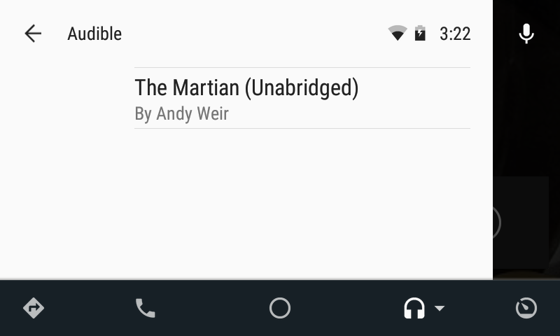 Audible on Android Auto