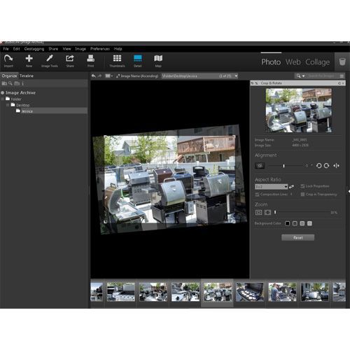 StudioLine Photo Classic lets you adjust the alignment of your photo, which is particularly helpful when you capture a crooked image.