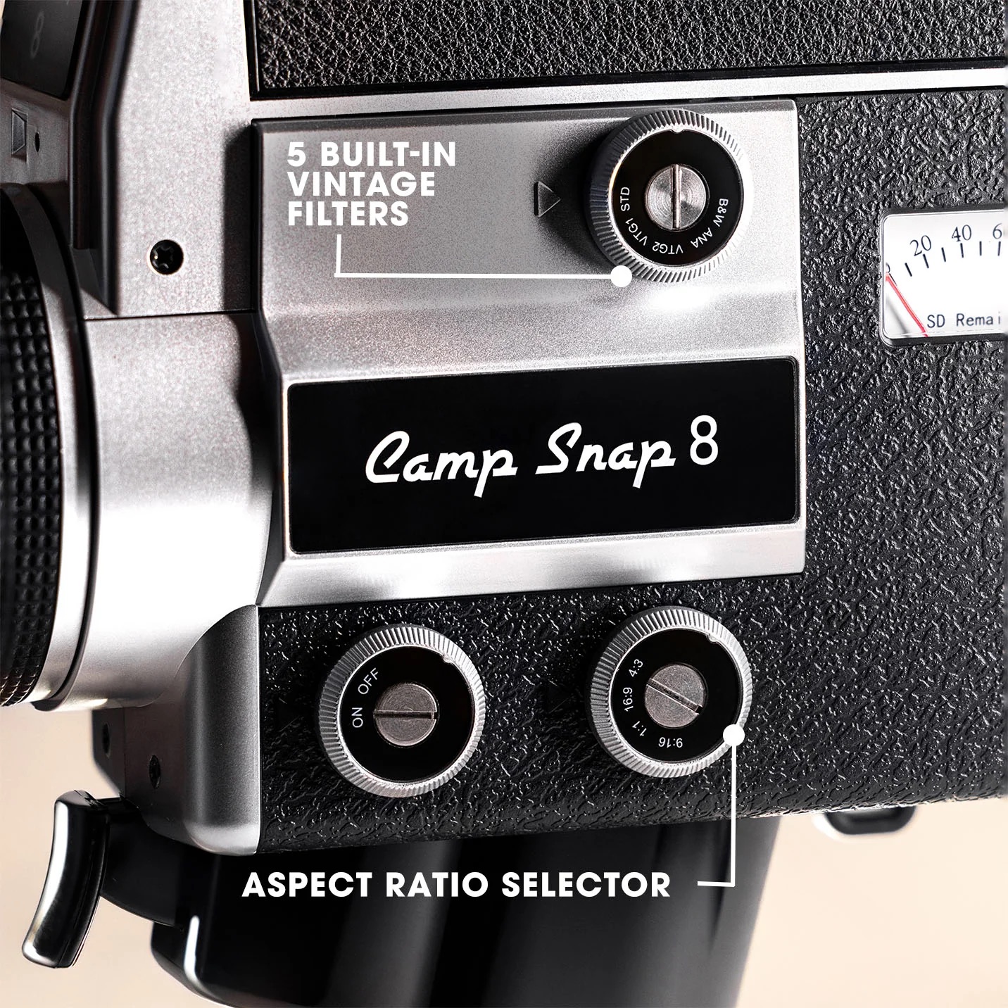 Camp Snap CS8 camera from different angles 