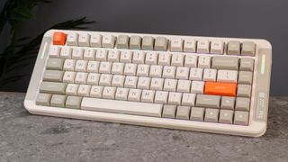 A retro-looking McHose X75 V2 wireless mechanical keyboard