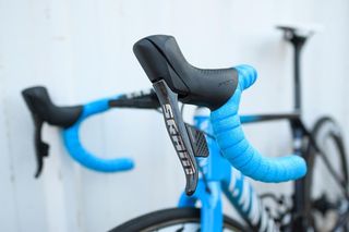 Movistar bike equipped with SRAM