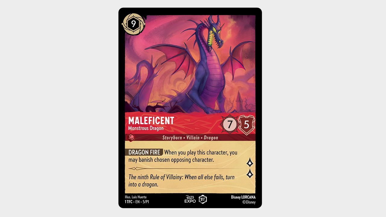 Disney Lorcana D23 Expo Maleficent card