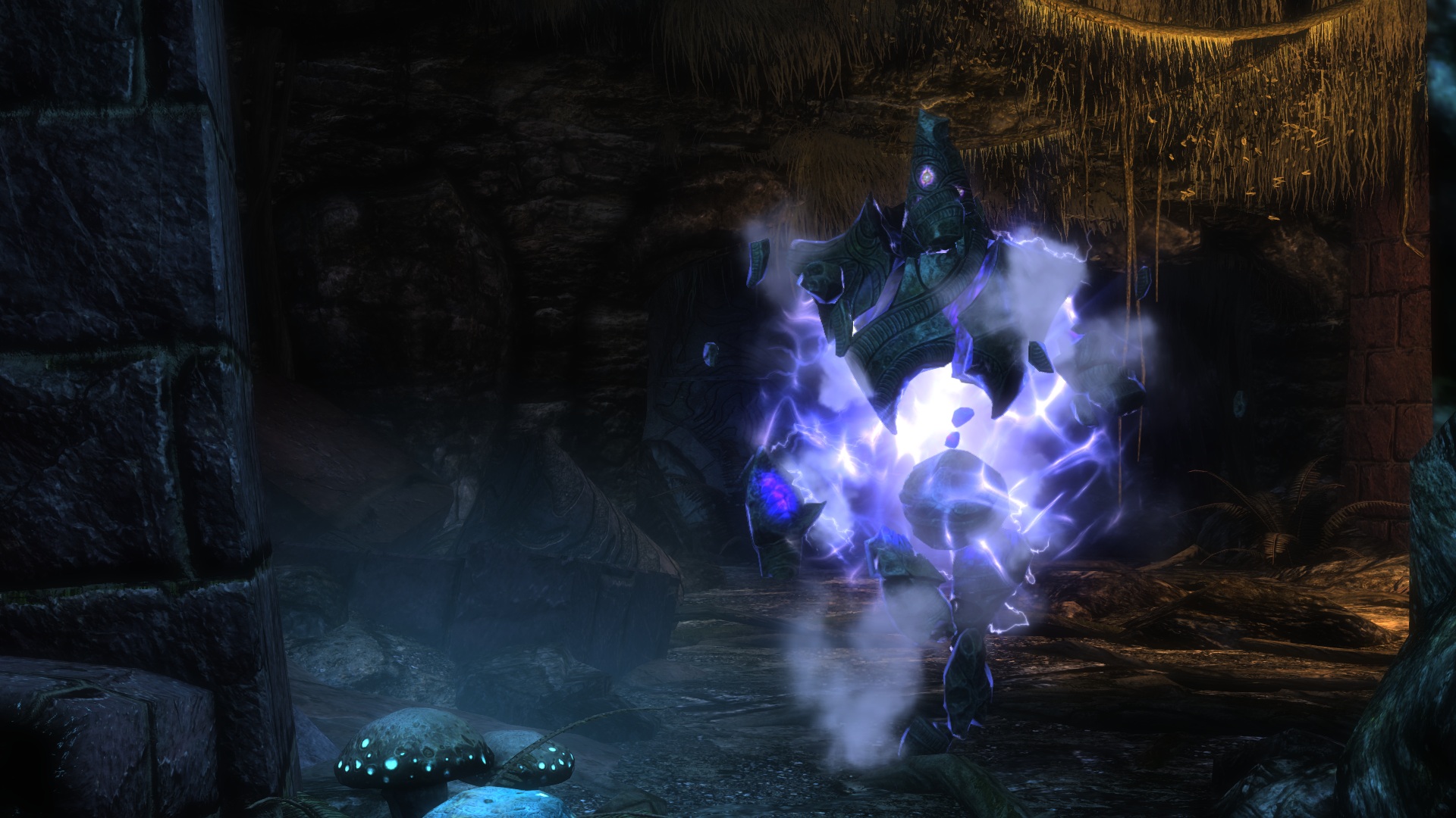 close up of Storm Atronach in Skywind